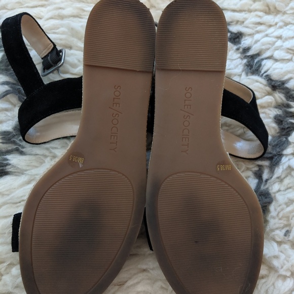 Sole Society Black Suede Espadrille Sandal - Picture 2 of 5